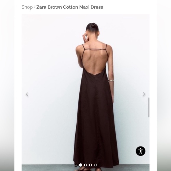 Zara Red Backless Sundress Spaghetti Strap - Picture 1 of 6